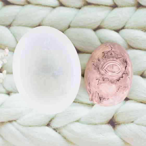 Молд силиконовый Яйцо дракона 60 на 80 мм серый Киев