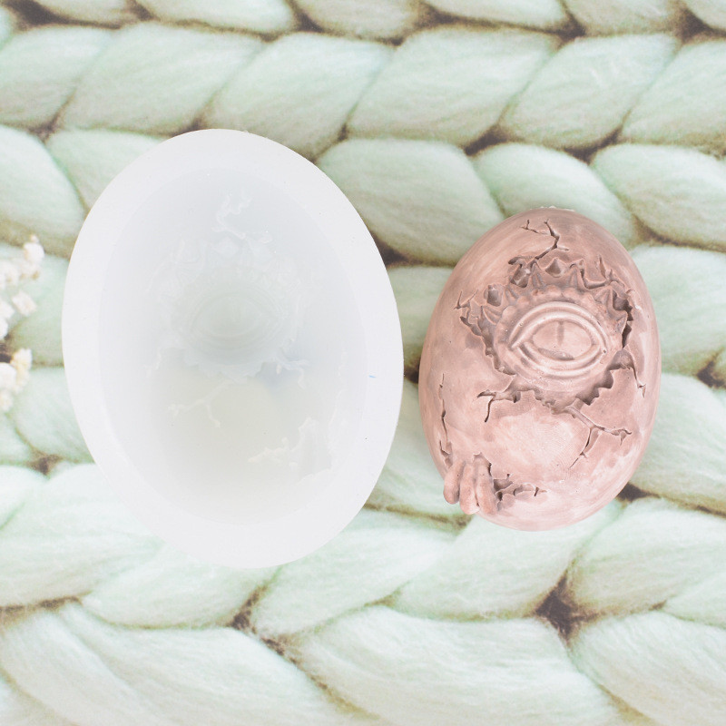 Молд силиконовый Яйцо дракона 60 на 80 мм серый Киев - изображение 4