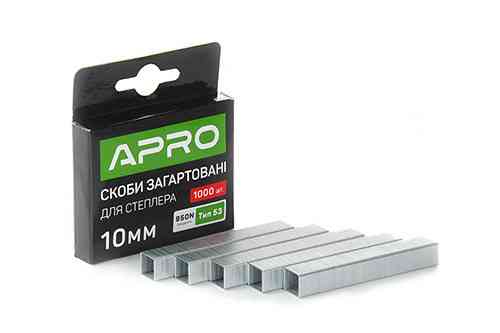 Скоби загартовані 10х11.3х0.7мм 1000 шт. APRO Рівне