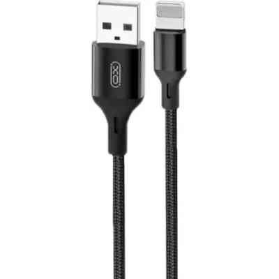 Дата кабель USB 2.0 AM to Lightning 1.0m NB143 Braided Black XO (XO-NB143i1-BK) Вінниця