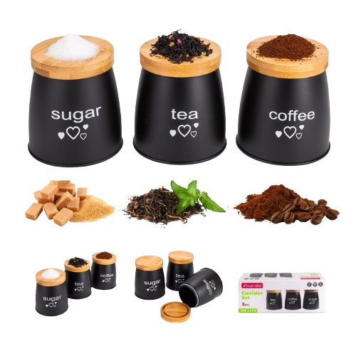 Набір ємностей для сипучих продуктів 3шт 7,8*11,2*11см KAMILLE 1129 Житомир - фото 3