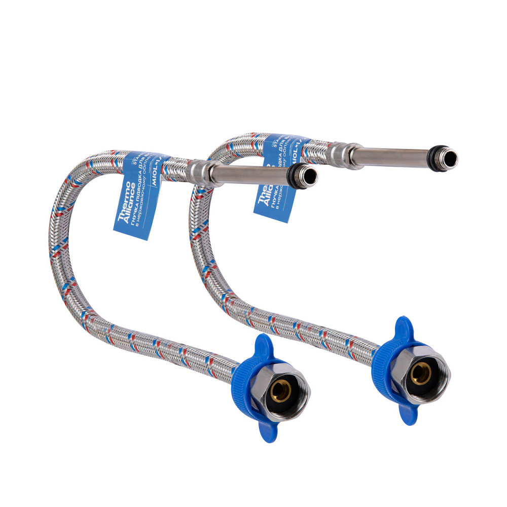 Гнучка підводка для води Thermo Alliance Standart М10 50 см (пара) SD396W50L Київ - фото 1