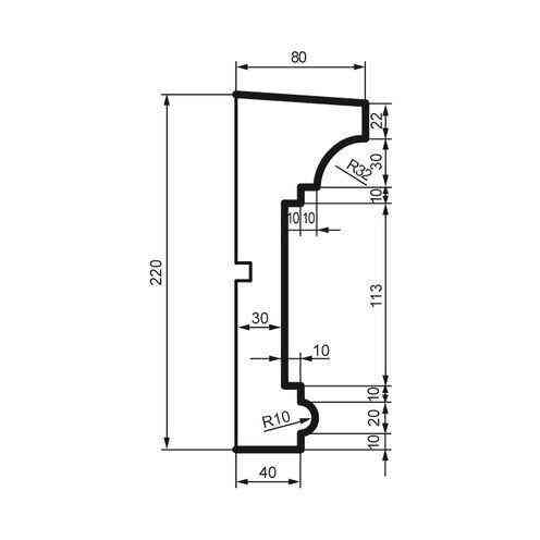 Молдинг фасадный Prestige Decor MC 140 Днепр