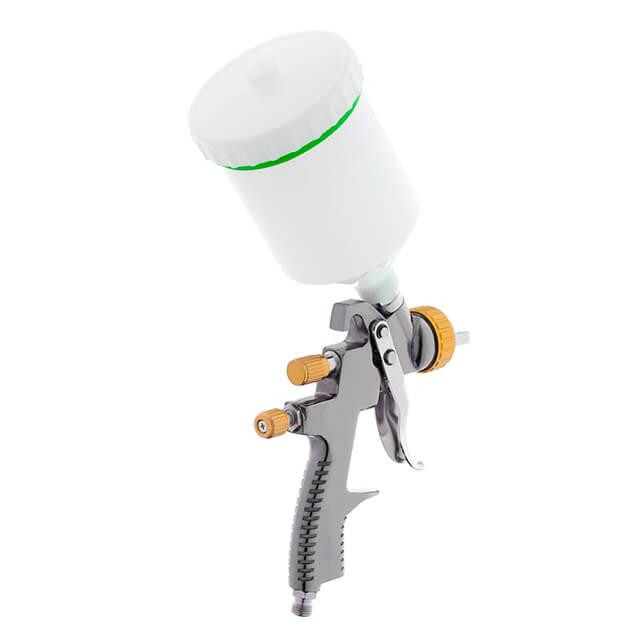 Фарбопульт пневматичний LVLP BRONZE, професійний, форсунка: 1,8 мм, верхній пластиковий бачок: 600 мл, 1,5 бар, STORM INTERTOOL Київ - фото 11