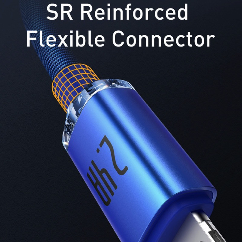 Кабель Baseus Crystal Shine Series Fast Charging Data Cable USB to iP 2.4A 2m Blue Одеса - фото 5