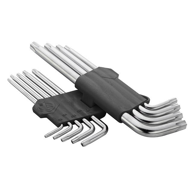 Набір ключів Г-подібних TORX подовжених, з отвором, 9 шт., Т10-Т50, Cr-V INTERTOOL HT-0606 Київ - фото 6