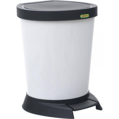 Контейнер для мусора Алеана С педалью Белый 18 л (алн 124066/білий) Винница - изображение 1