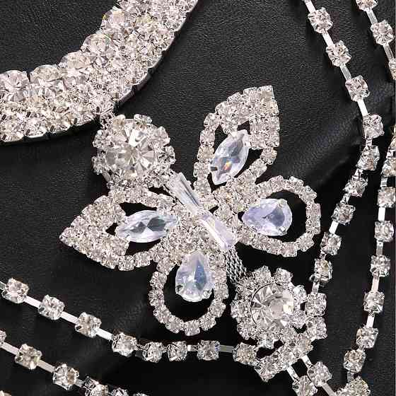 Еротичні трусики з камінням one size сріблястий Київ