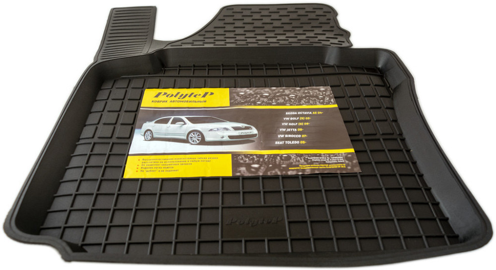 Коврики салона резиновые Skoda Octavia (2) 04-/Volkswagen B6 05,Перед левый Киев - изображение 1