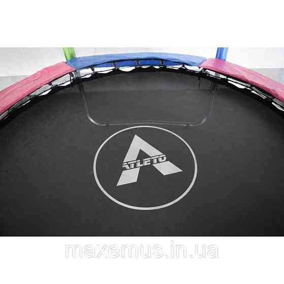 1 Батут детский Атлето 374 см с внутренней защитной сеткой батут разноцветный multikolor Мостиска