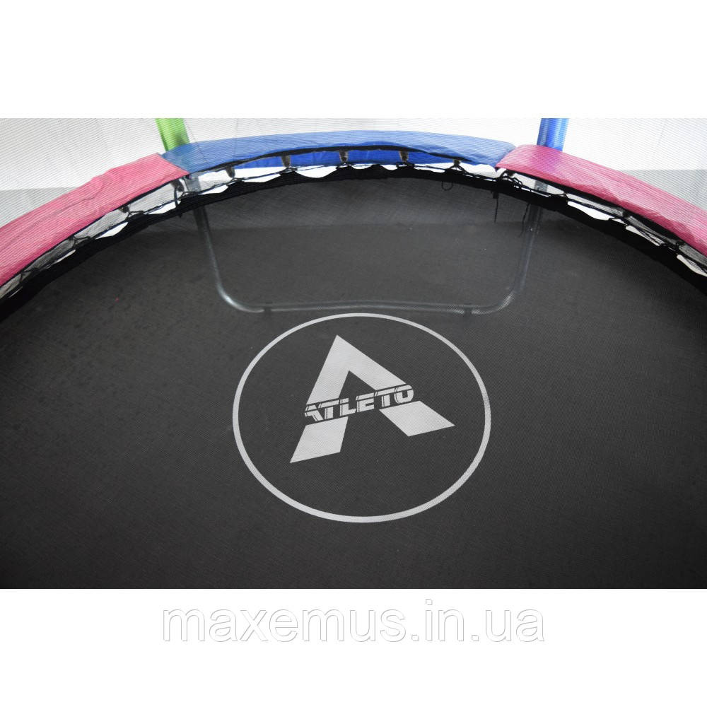 1 Батут детский Атлето 374 см с внутренней защитной сеткой батут разноцветный multikolor Мостиська - фото 3