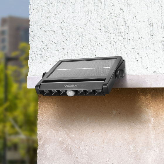 LED Ліхтар вуличний настінний автономний сенсорний IP54 600Lm 5000К VL-WLSO-025-S Videx Житомир - изображение 5