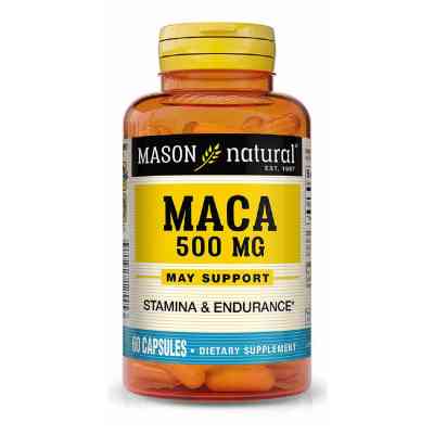 Травы Mason Natural Мака 500мг, Maca, 60 капсул (MAV-12545) Винница