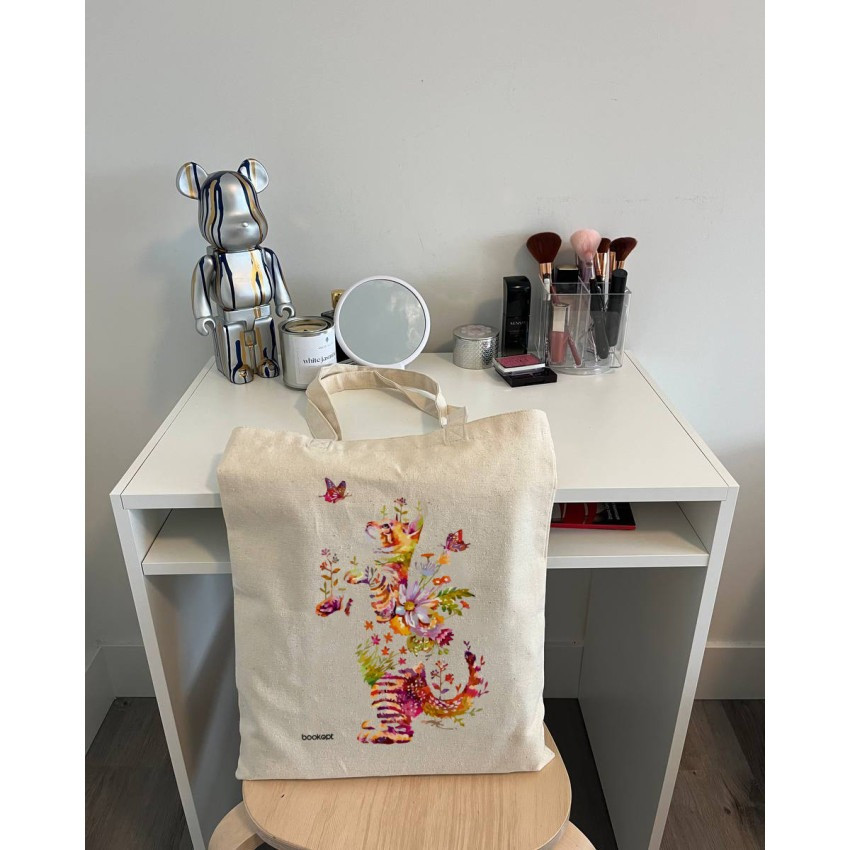 Екошопер BookOpt BK4050 Грайливий кіт з метеликом бежевий Київ - фото 10