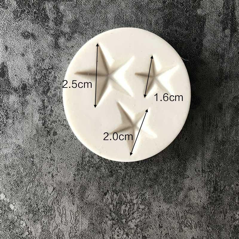 Молд силиконовый Звездочки 56 мм серый Киев - изображение 8