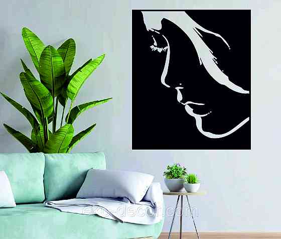 Декоративное настенное Панно «Женский Образ», Декор на стену 70*59 см, Черный Киев