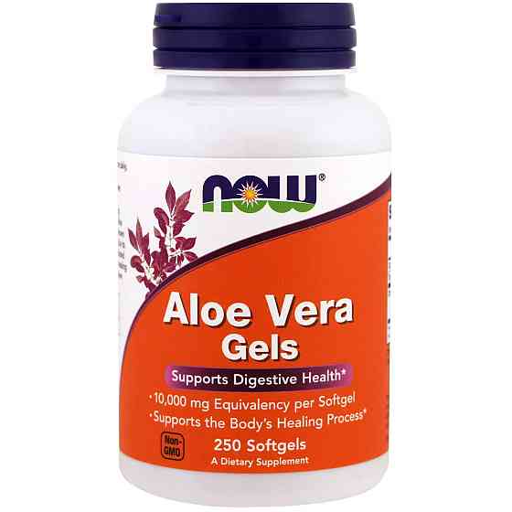 Алоэ вера, Aloe Vera Gels, Now Foods, 250 капсул Луцьк