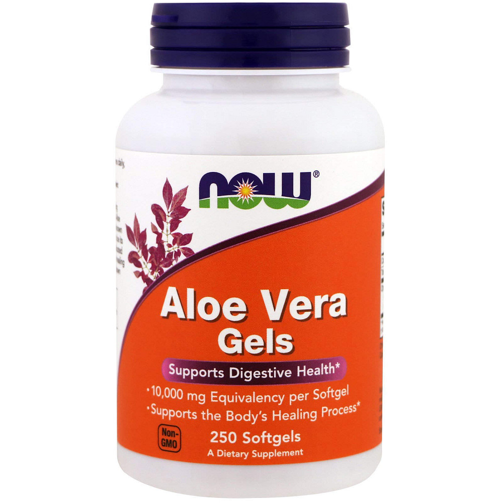Алоэ вера, Aloe Vera Gels, Now Foods, 250 капсул Луцк - изображение 1