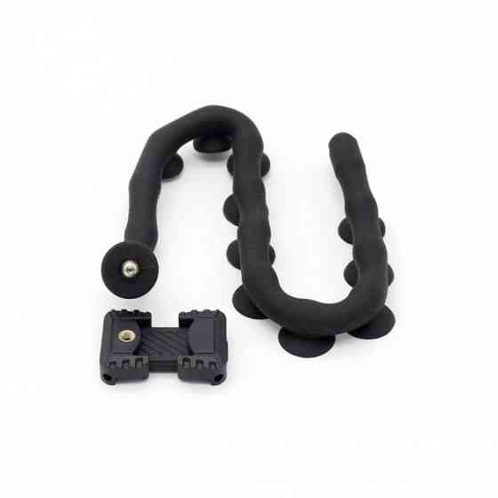 Гнучкий тримач для телефону з універсальними присосками Cute Worm Lazy Holder. QB-816 Колір: чорний Київ