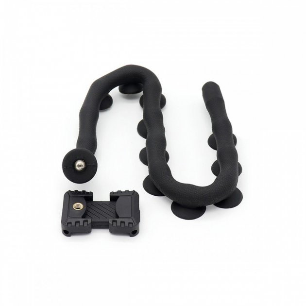 Гибкий держатель для телефона с присосками универсальный Cute Worm Lazy Holder. QB-816 Цвет: черный Киев - изображение 1