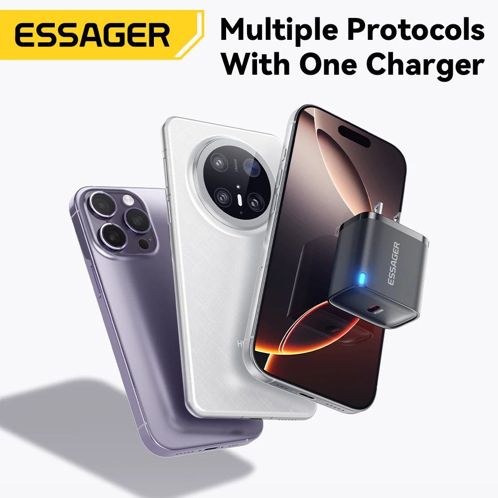 Сетевое зарядное устройство Essager ES-CD52 30W Type-C PD — быстрая зарядка смартфонов и планшетов Николаев - изображение 4