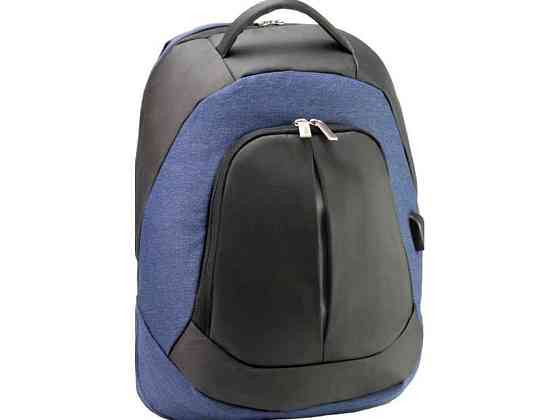 Рюкзак полиэстр синий 44*33*17см USB Techno арт.O96906-02 ТМ OPTIMA Киев