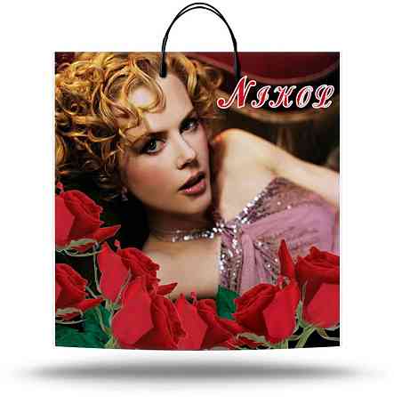 Пакет с пластиковой ручкой ламинированый 