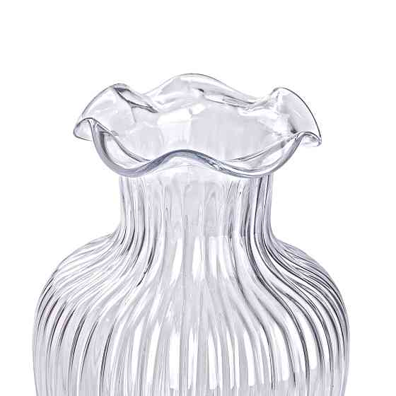 Прозрачная стеклянная ваза-фигурка 24,5 см Киев