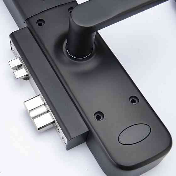 Умный дверной замок с Wi-Fi кодовый, KHS-H003 с ключ-картой и отпечатком пальца, черный Каменец-Подольский