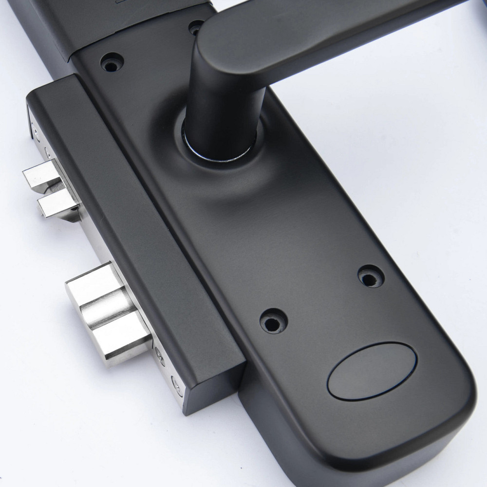 Умный дверной замок с Wi-Fi кодовый, KHS-H003 с ключ-картой и отпечатком пальца, черный Каменец-Подольский - изображение 6