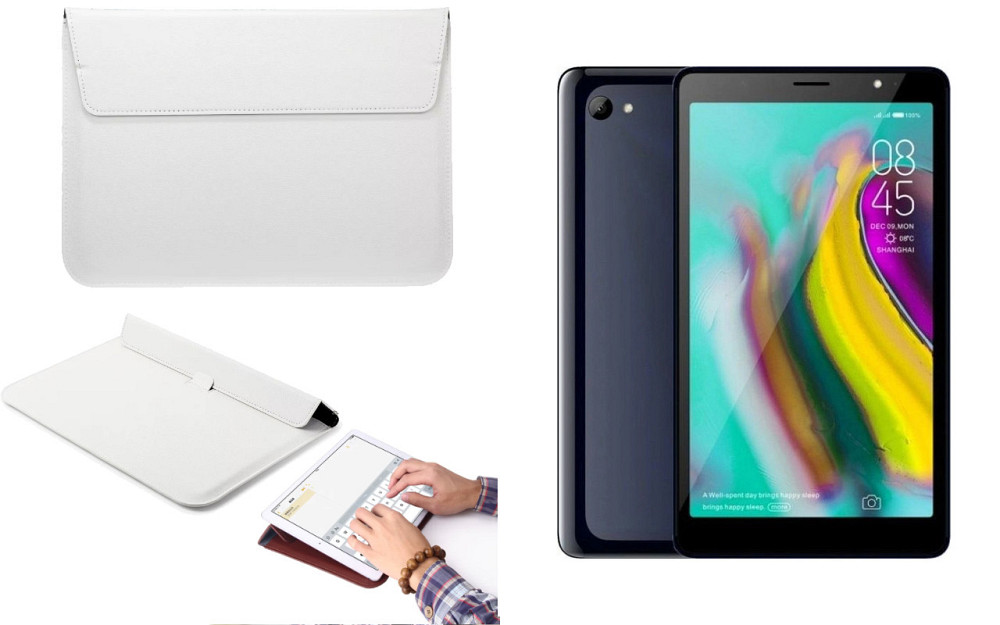 Чехол-конверт VitoCase для Tecno Tab 7 P704a, с функцией подставки для планшета Белый Киев - изображение 1