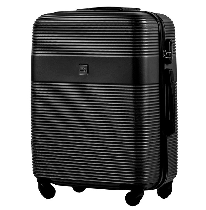 Валіза пластикова WINGS 5398 мала 55 см чорна Київ - фото 1