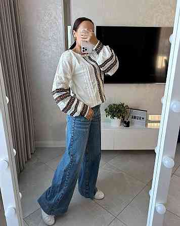 Жіноча сучасна вишиванка з домченого льону 44 Одеса