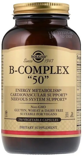 Комплекс витаминов группы В Solgar B-Complex 50 250 капсул Киев - изображение 1