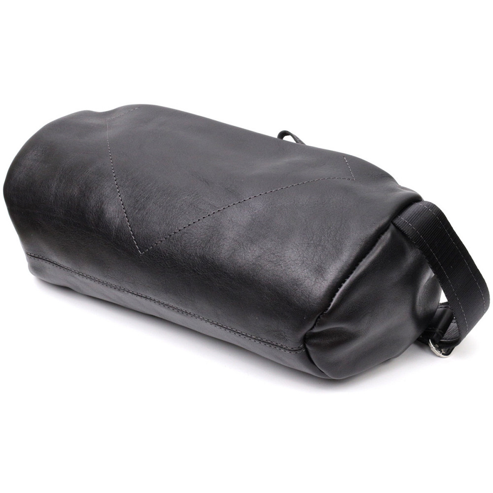 Оригинальная сумка через плече из натуральной кожи Черная (GRANDE PELLE) Киев - изображение 9