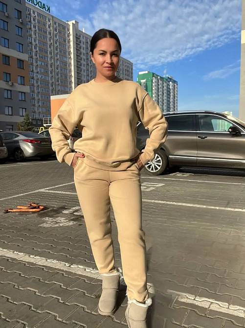 Світшот жіночий Pepper&mint 24-14 базовий простий подовжений оверсайз капучино, капучино, M Київ - фото 2