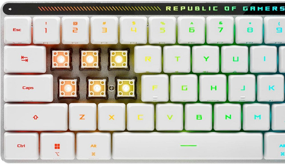 Клавіатура бездротова Asus ROG Falchion RGB WL BT White (90MP03EC-BKMA10) ( 15180 ) Харьков - изображение 8