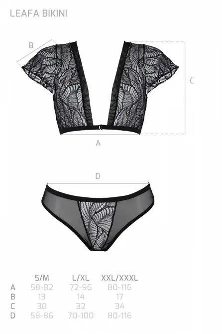 Комплект Passion LEAFA BIKINI black XXL/XXXL - ECO Passion Львов - изображение 5