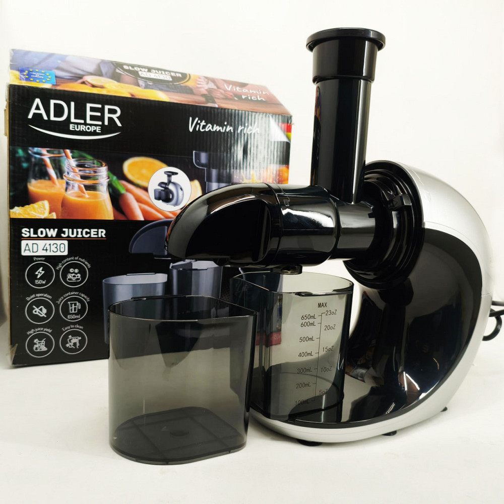 Соковитискач шнековий для цитрусових фруктів та овочів Adler AD 4130 домашній електричний на 150Вт GP-17 Львів - фото 8