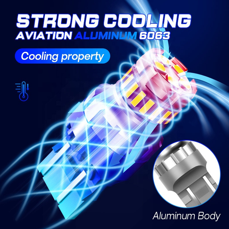 LED лампы T20 W21W 2 шт — белый свет для авто Киев - изображение 7