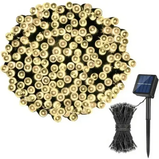 Уличная гирлянда с солнечной панелью линза диод SFK-16 Водонепроницаемые светодиодные лампы-гирлянда 10м Коломия