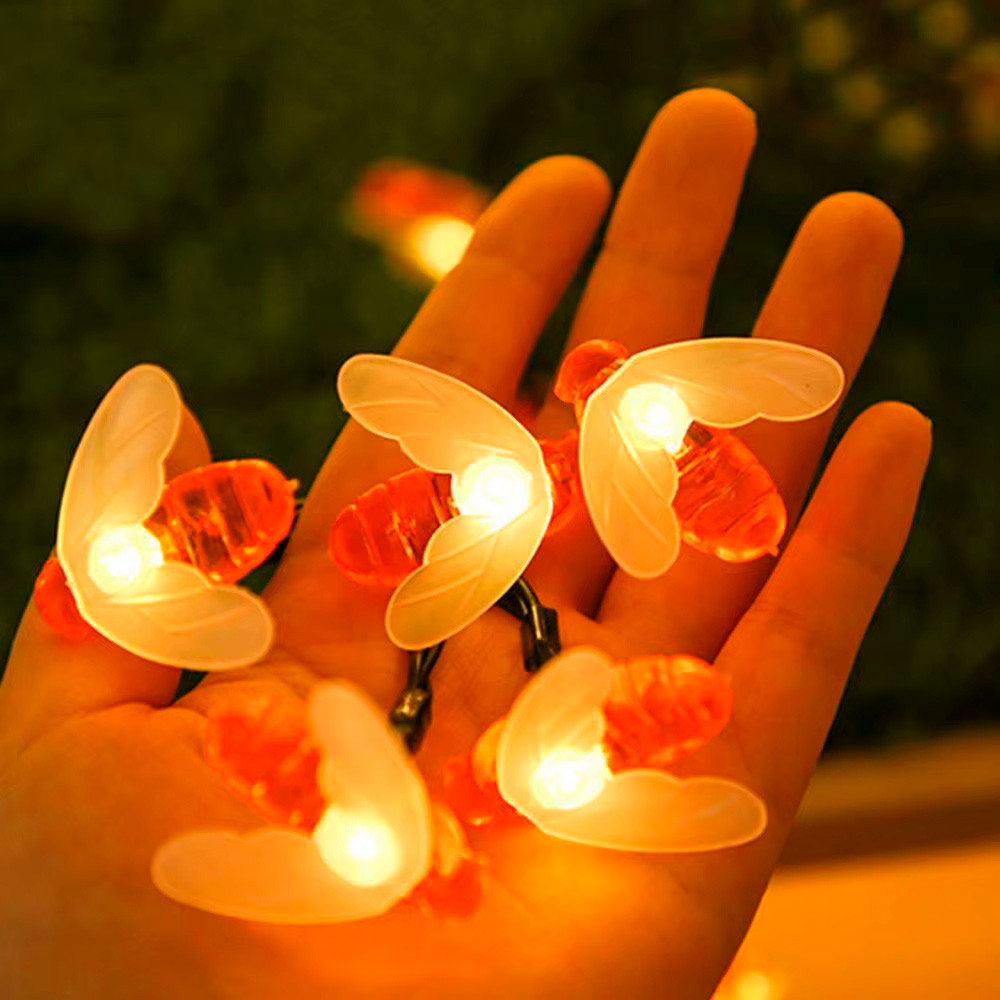 Вулична гірлянда на сонячній батареї 5м,Бджілка,Теплий білий SBR Київ - фото 7