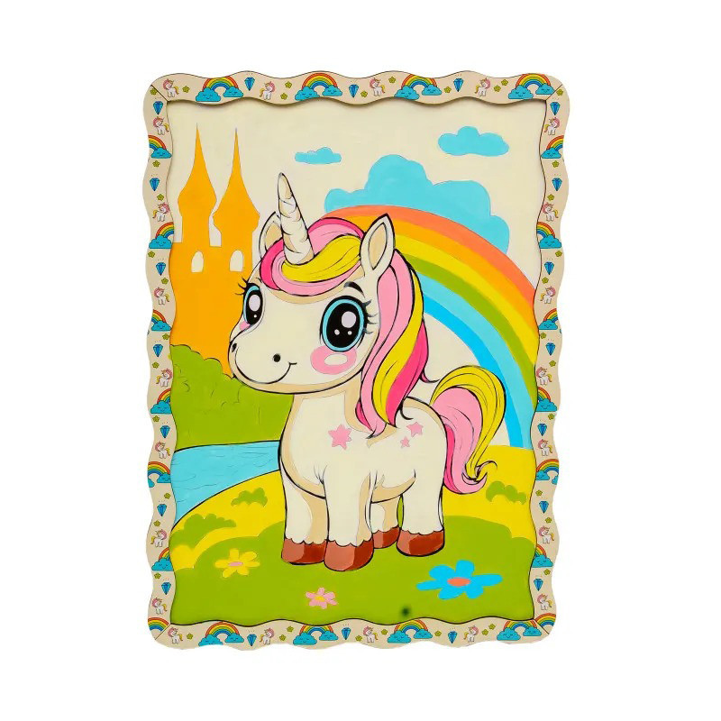 Дитячий набір для розпису по дереву "Милий Єдиноріг" Puz-22950 формат А3 Вінниця - фото 1