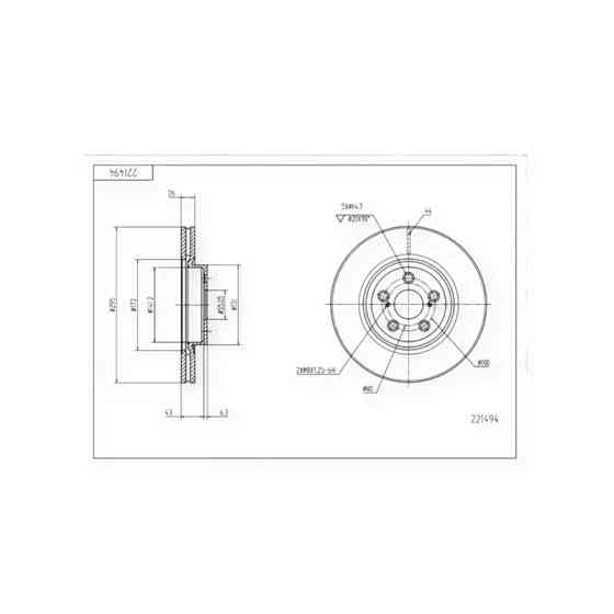 Диск Toyota Avensis (2003-) передній (d295x26mm) гальмівний Мукачево
