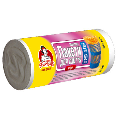 Пакеты для мусора Помічниця 20 л 50 шт. (4820012340064) Винница - изображение 1