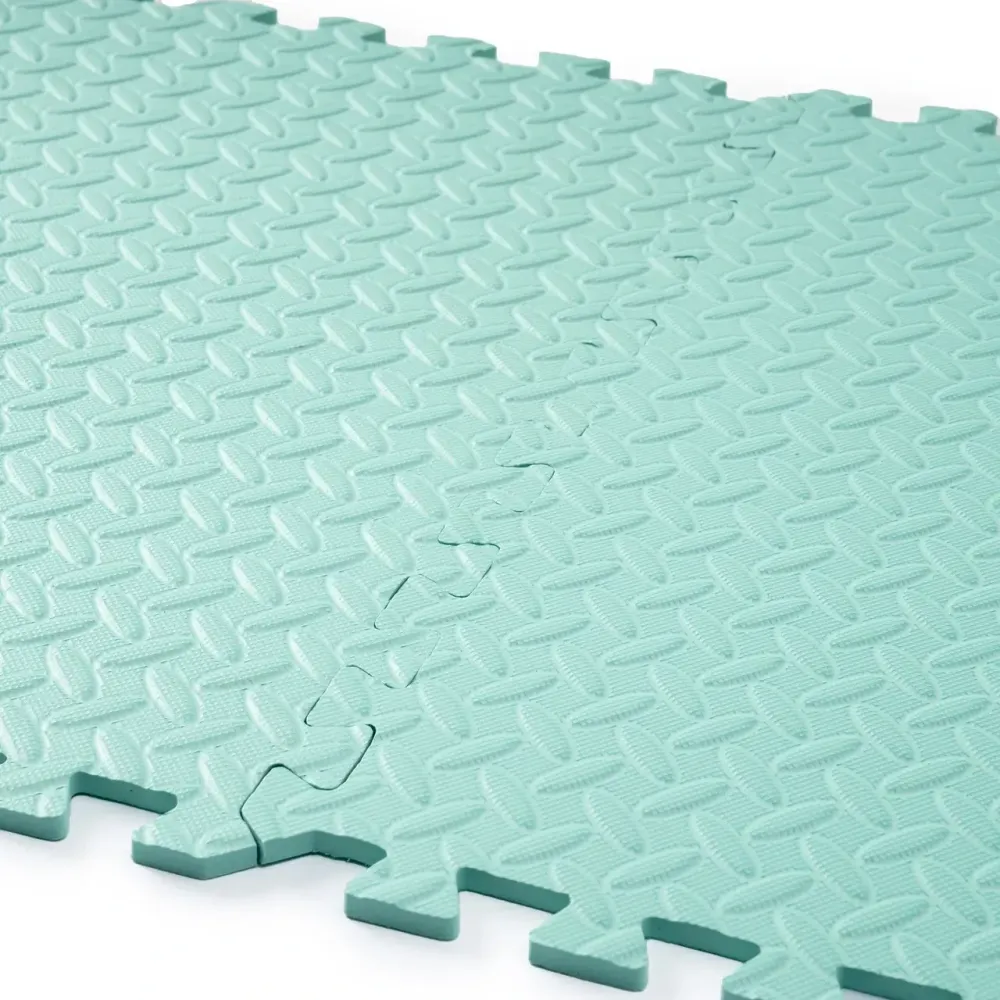 Мат-пазл товщиною 1 см розмір 60х60см 4 частини EVA бірюзовий Спортивні мати Київ - фото 3
