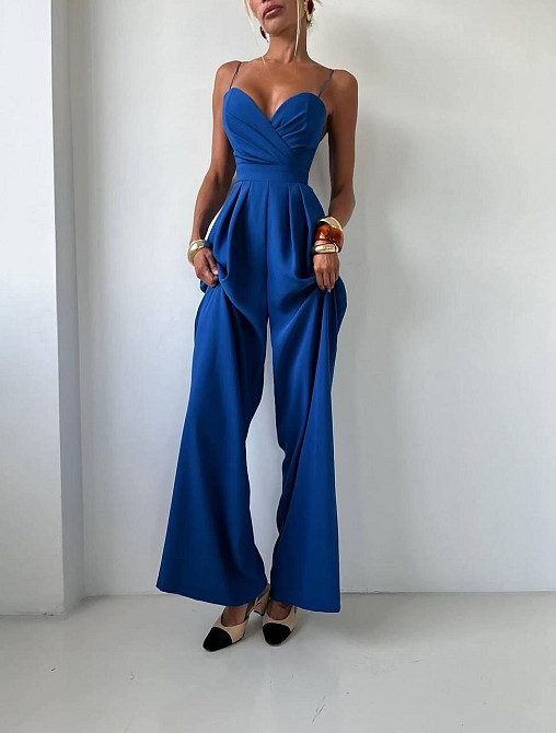 Жіночий стильний елегантний комбінезон костюм преміум'якості Електрик, 44 Одеса - фото 3