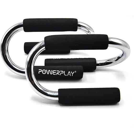 Упори для віджимань PowerPlay 4318 Push-Up Bars Stell металеві (S-подібні) Луцьк