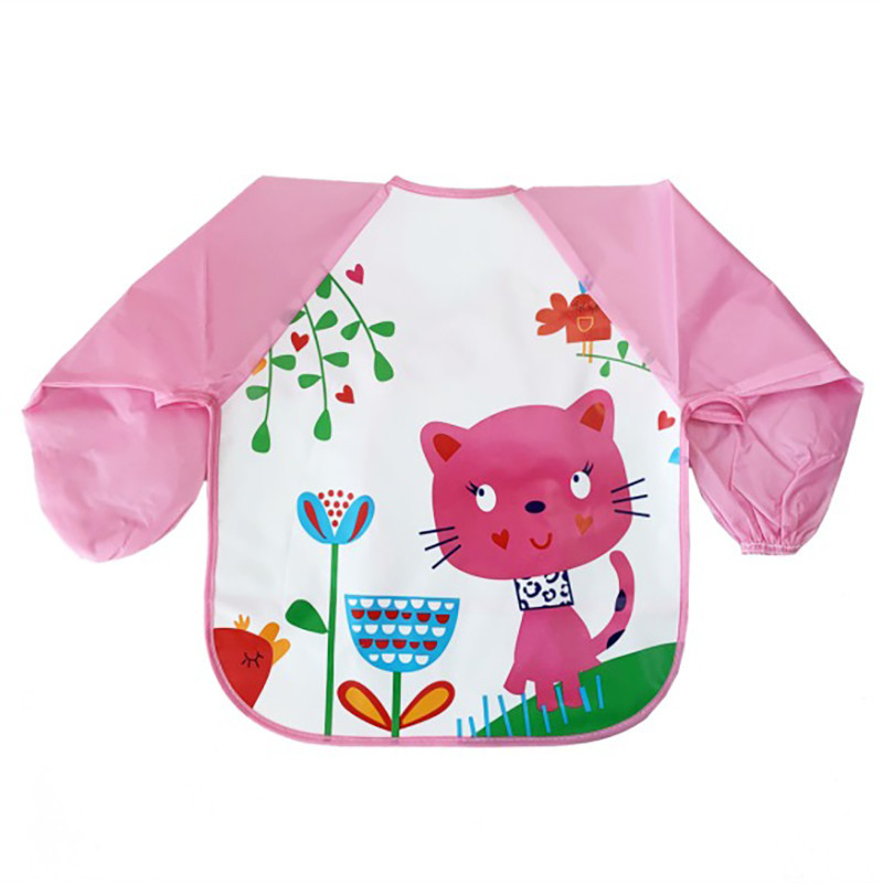 Слинявчик із рукавами "Кошеня" MGZ-0610-7 клейончастий, на зав'язках Вінниця - фото 1