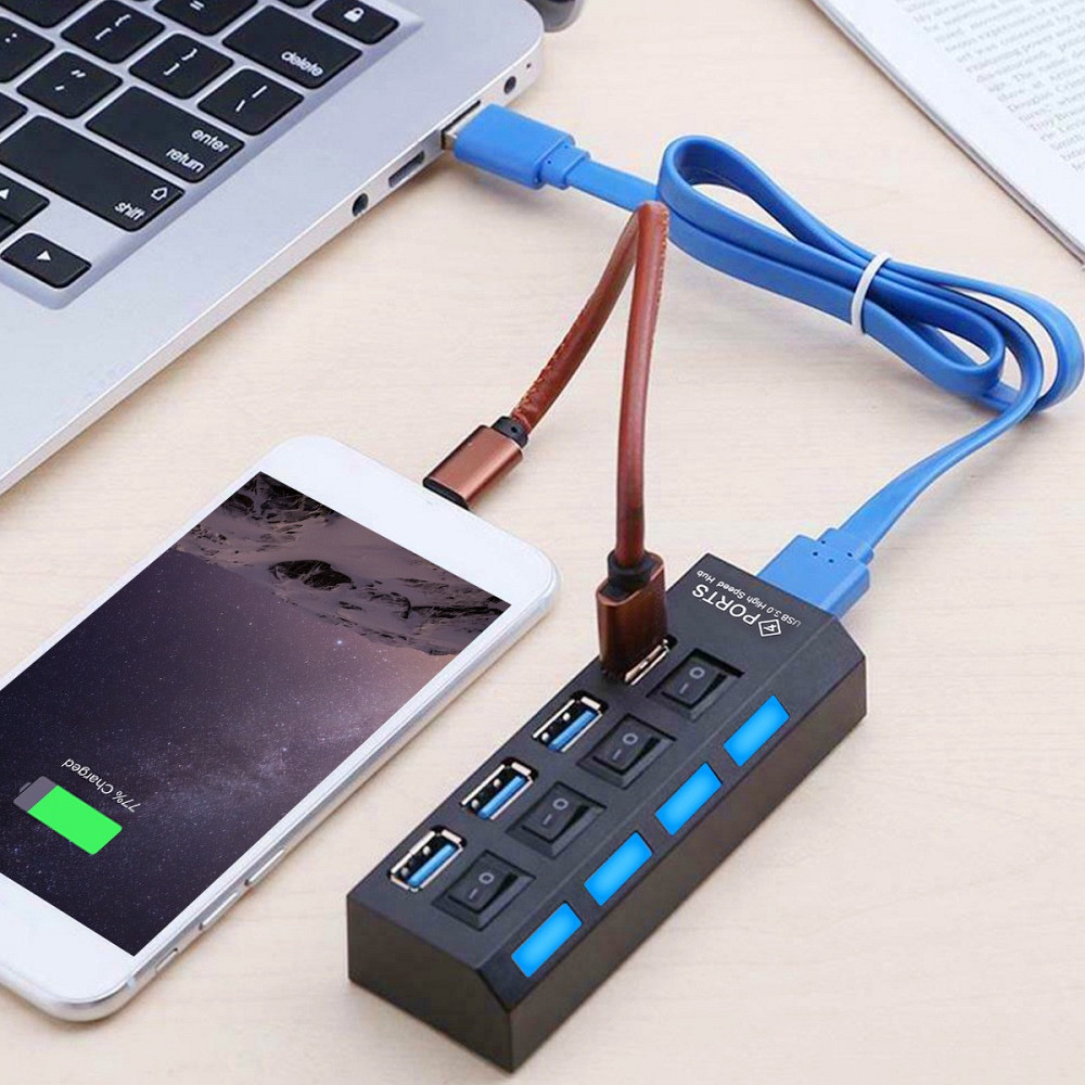 Разветвитель USB Хаб на 4 порта,Черный SBR Киев - изображение 8